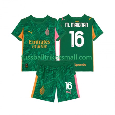 Fußballtrikots AC Mailand Mike Maignan 16 Torwart Kinder 2025-2026 Kurzarm Auswärts-trikot kaufen
